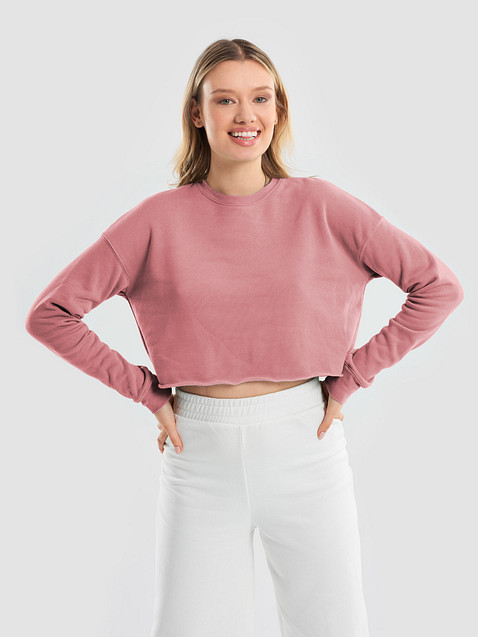 Photo showing Bella+Canvas Women's Fleece Crop Sweatshirt