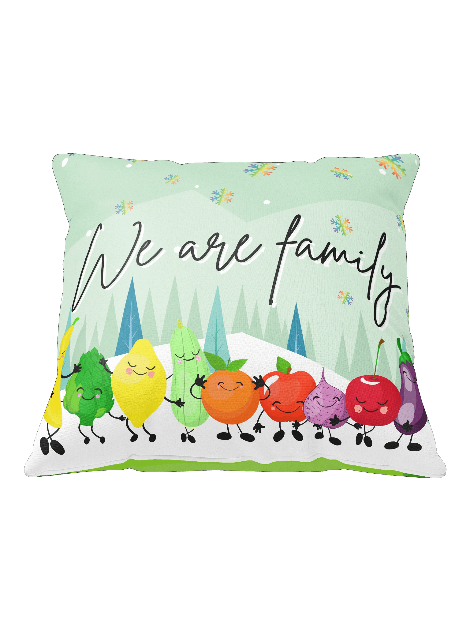 We are family Double-sided Winter and Summer Throw Pillow product image (1)