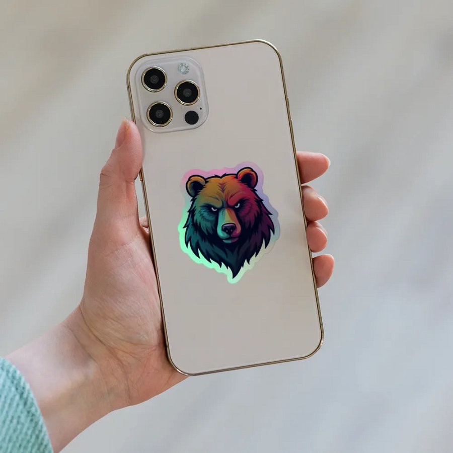 Fierce Bear Holographic Sticker Sheet product image (8)