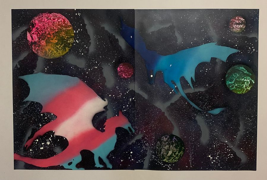 Dragon Spray paint art product image (1)