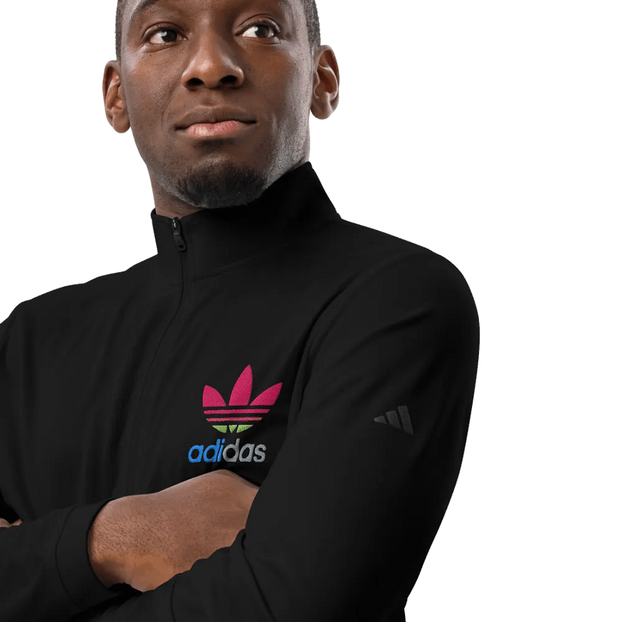 Adidas Pink Leaves Quarter-Zip Pullover product image (13)