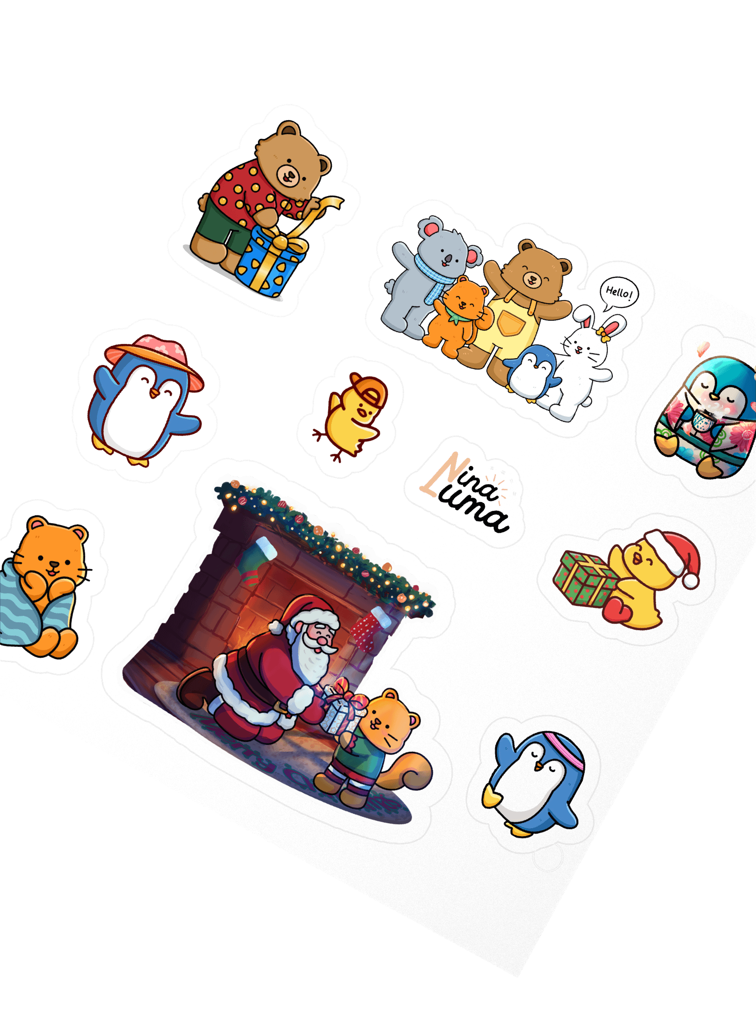 Snuggly Friends Holiday Sticker Pack product image (4)