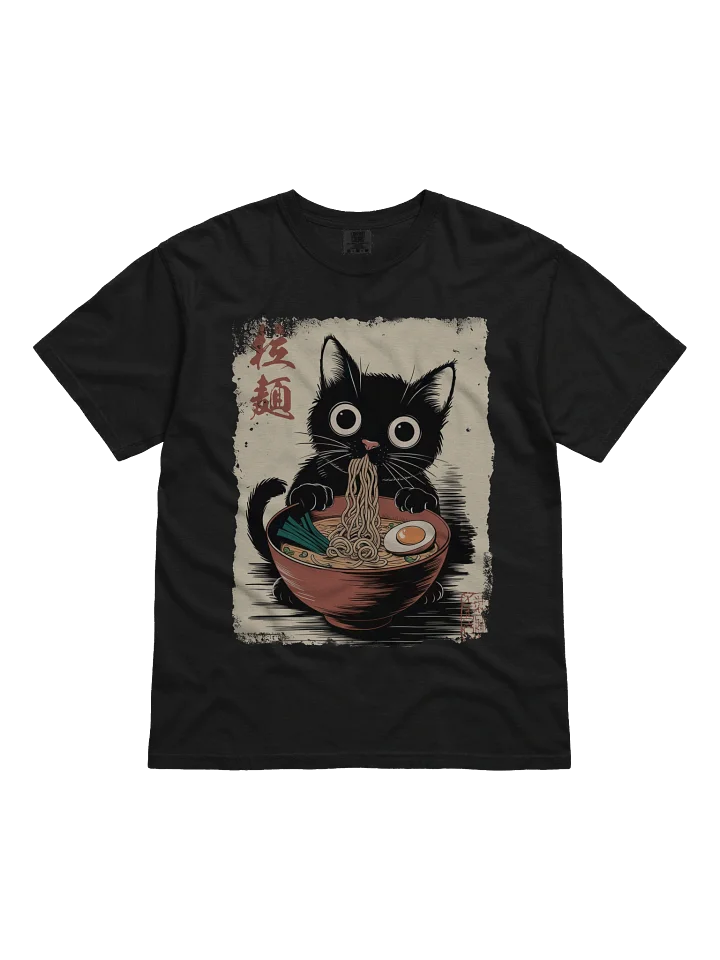 Funny Black Cat Ramen Adorable Vintage Japanese Style T-shirt product image (10)