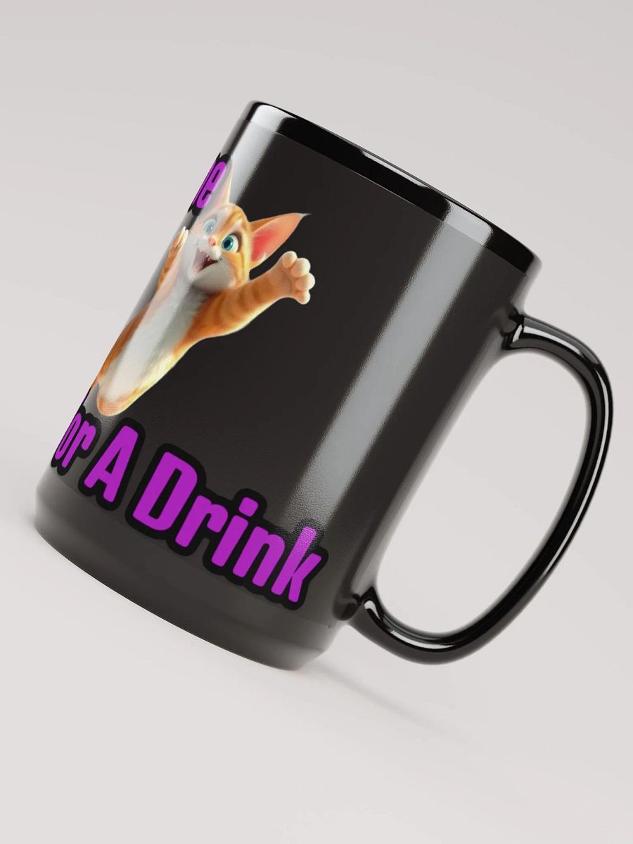 Purrfect Time For A Drink - Black Glossy Mug product image (4)