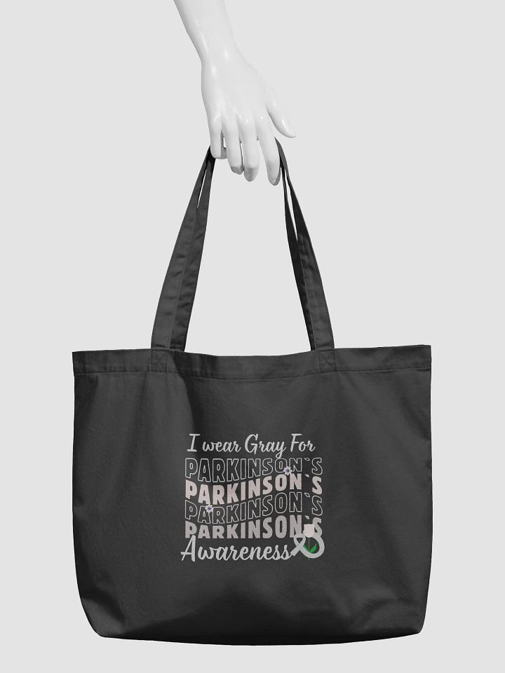 I wear Gray For Parkinson's Awareness Groovy Organic Tote product image (2)