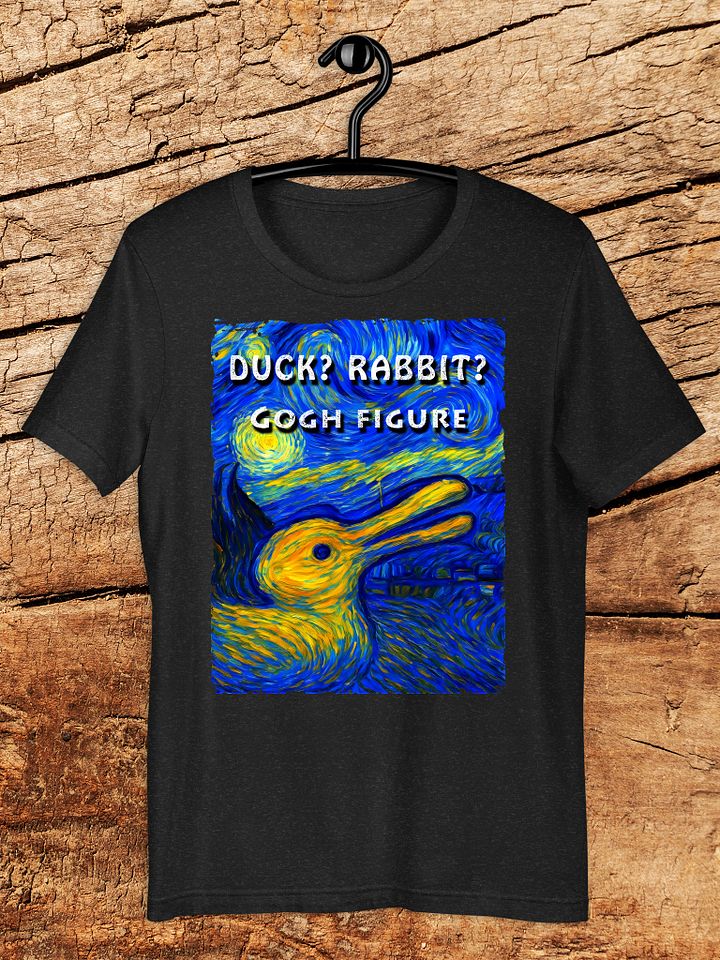 Duck? Rabbit? Gogh Figure – Optical Illusion Van Gogh Starry Night Art Tee product image (1)