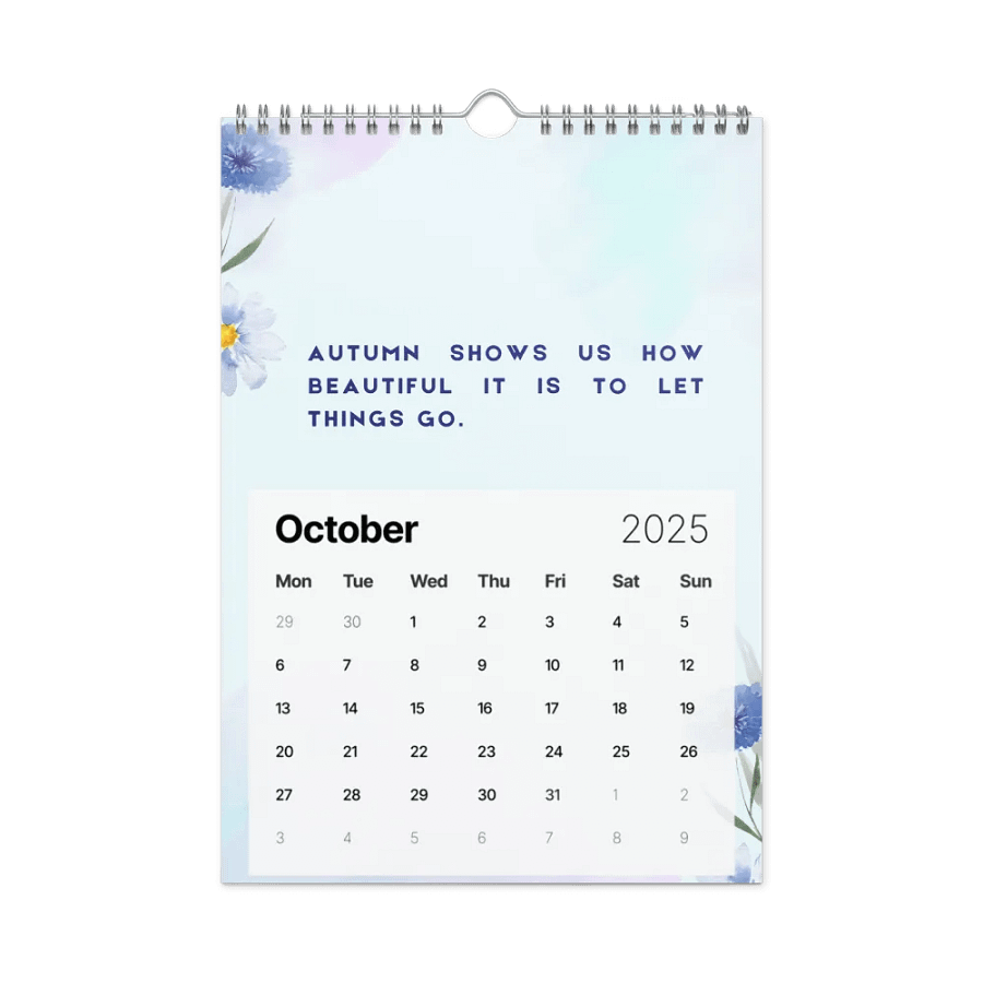 FLORAL INSPIRATIONAL QUOTES WALL CALENDAR 2025 product image (12)