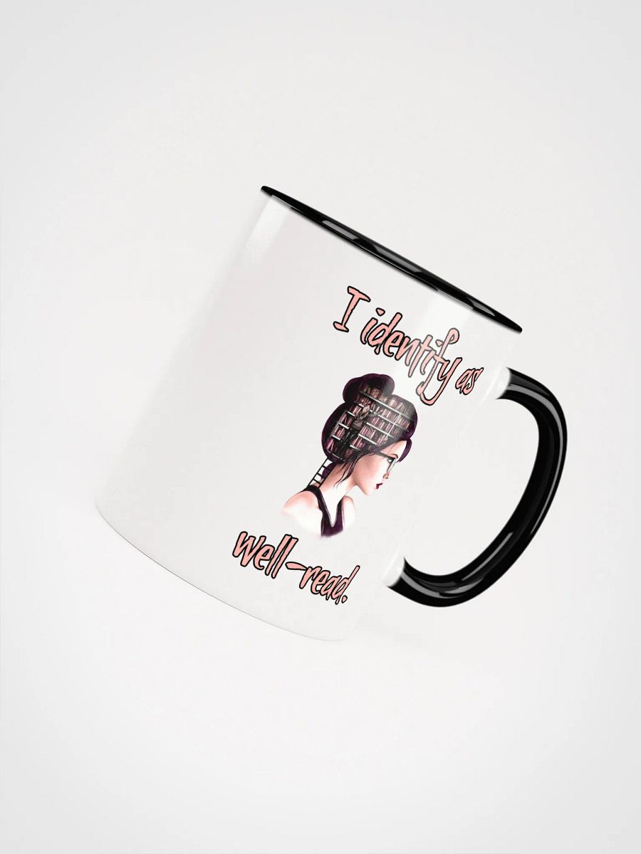 I Identify As Well-Read (Library In Her Head) Accent Mug product image (8)