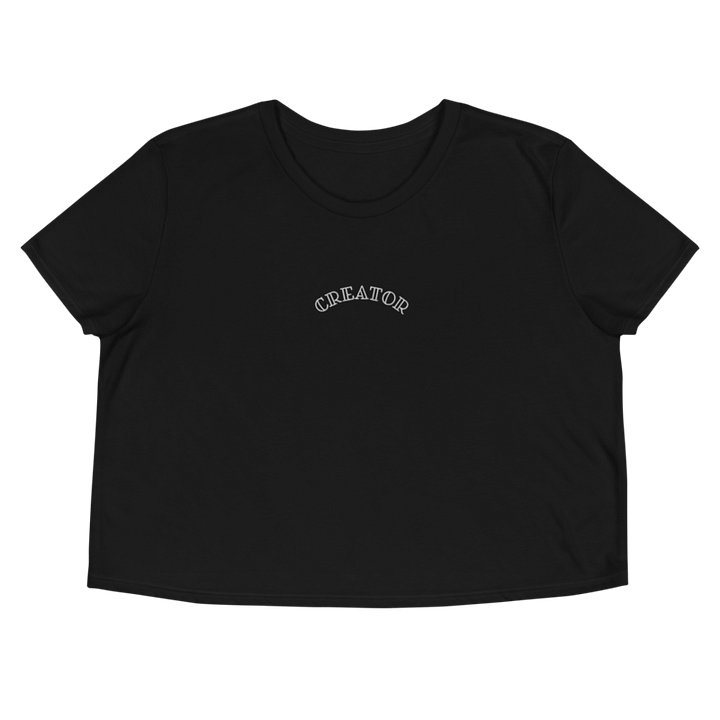 The Mini Embroidery - Black Crop Tee product image (1)