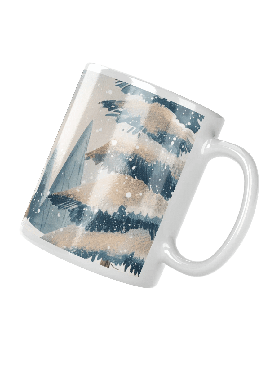 Snowy Winter White Glossy Ceramic Mug by Treasure Pie product image (3)
