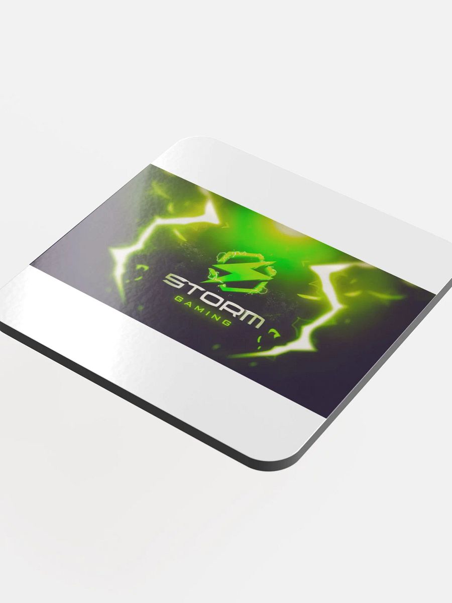 Electric Bolt Storm Gaming Clan Glossed Coaster product image (4)