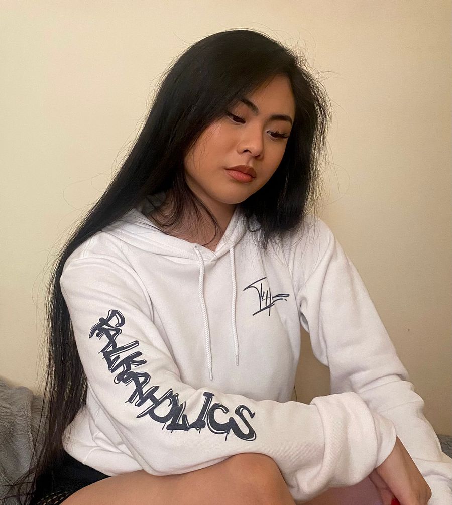 T4P Hoodie, White/Black (Bella+Canvas Supersoft) product image (8)