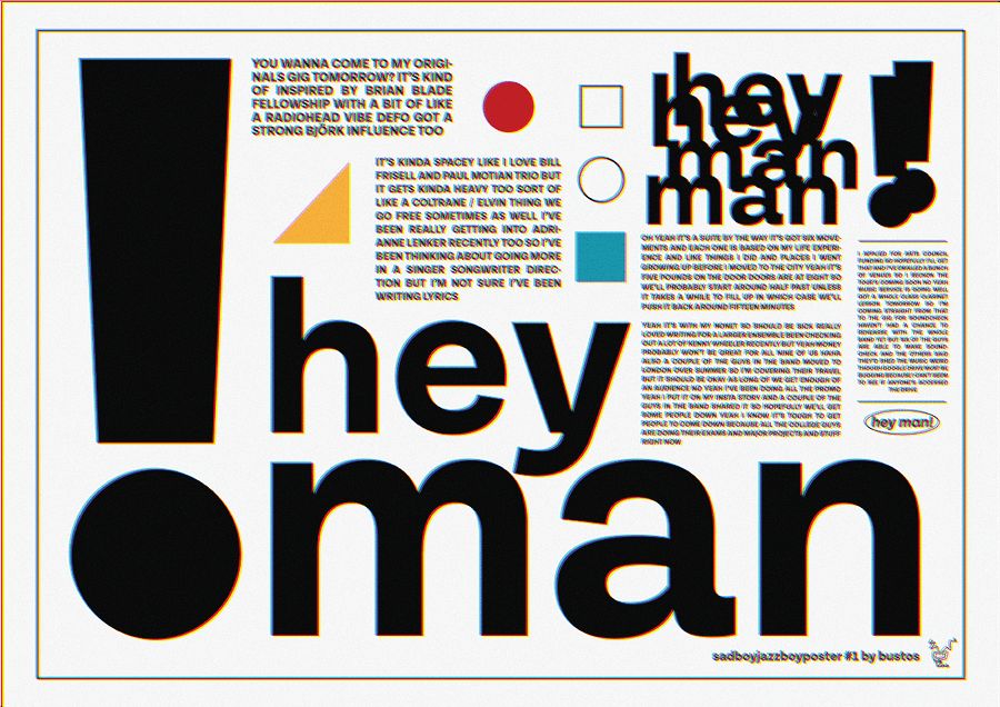 HEY MAN! Sadboyjazzboy Poster #1 product image (1)