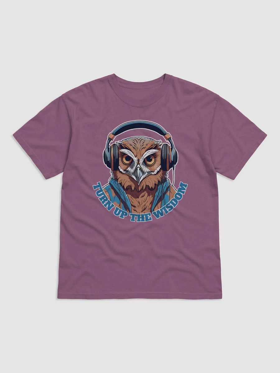 Turn Up The Wisdom Old Owl Wearing Headphones -T-shirt product image (9)