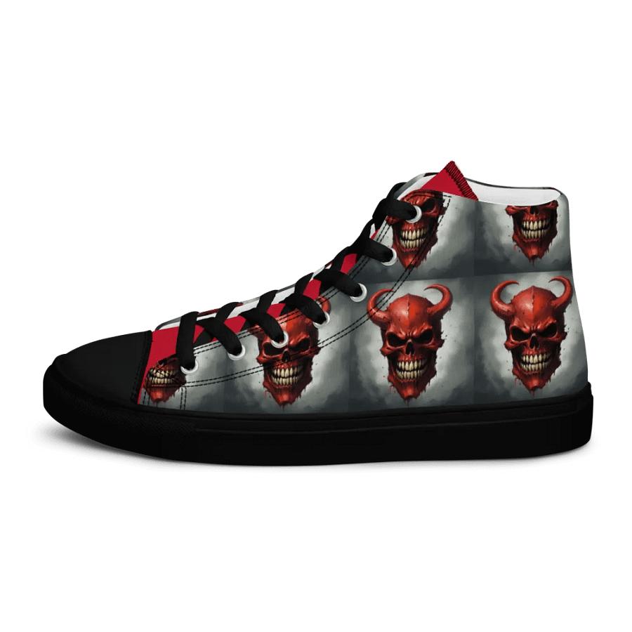 Red Demon Skull Men's High Tops product image (8)