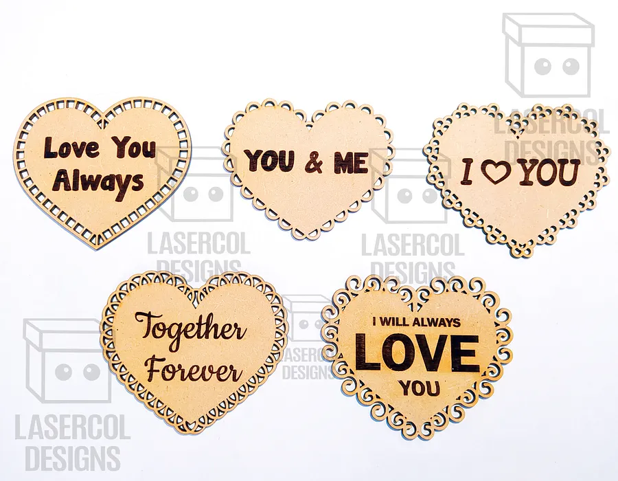 Hearts Bundle (Set 1-2-3-4) - Laser Cut Files product image (8)
