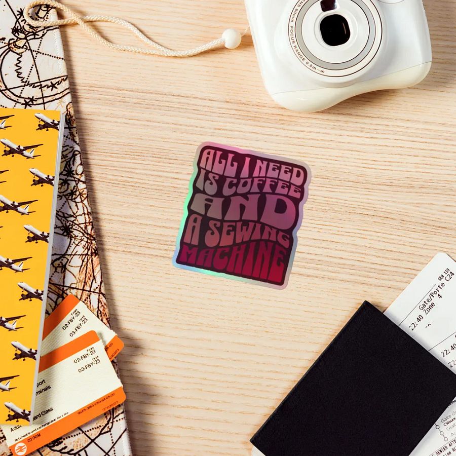 All I Need is Coffee and A Sewing Machine (Sticker) product image (5)