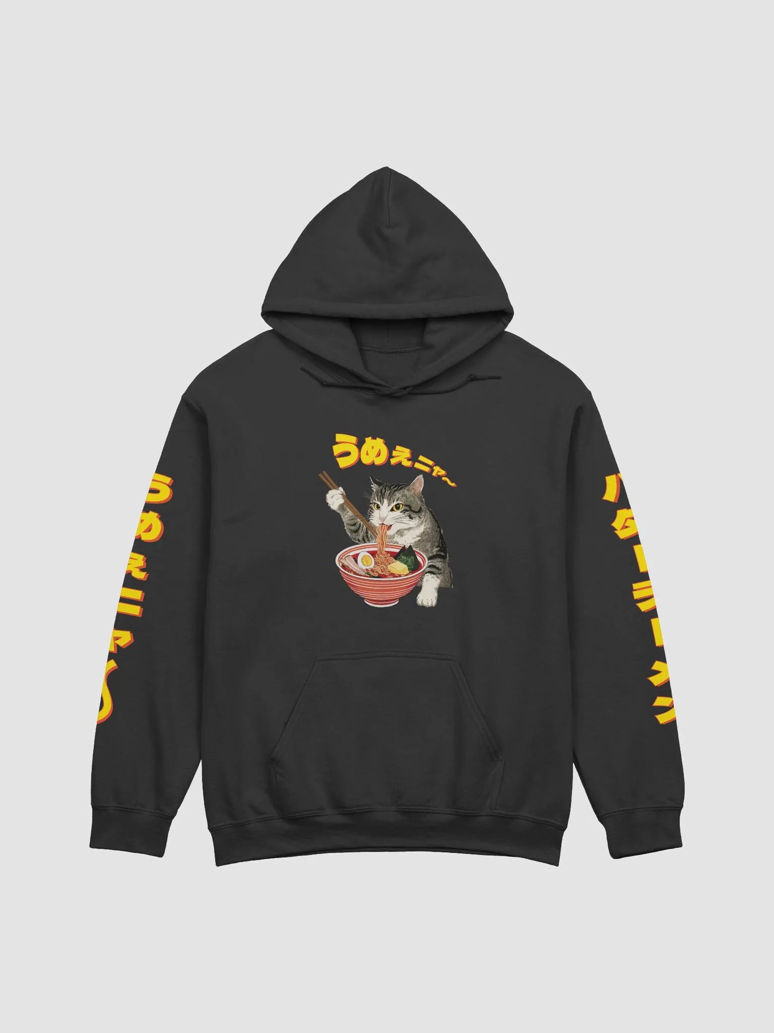 Butter Ramen Eating Cat Japanese Style ukiyo-e Unisex Hoodies product image (1)