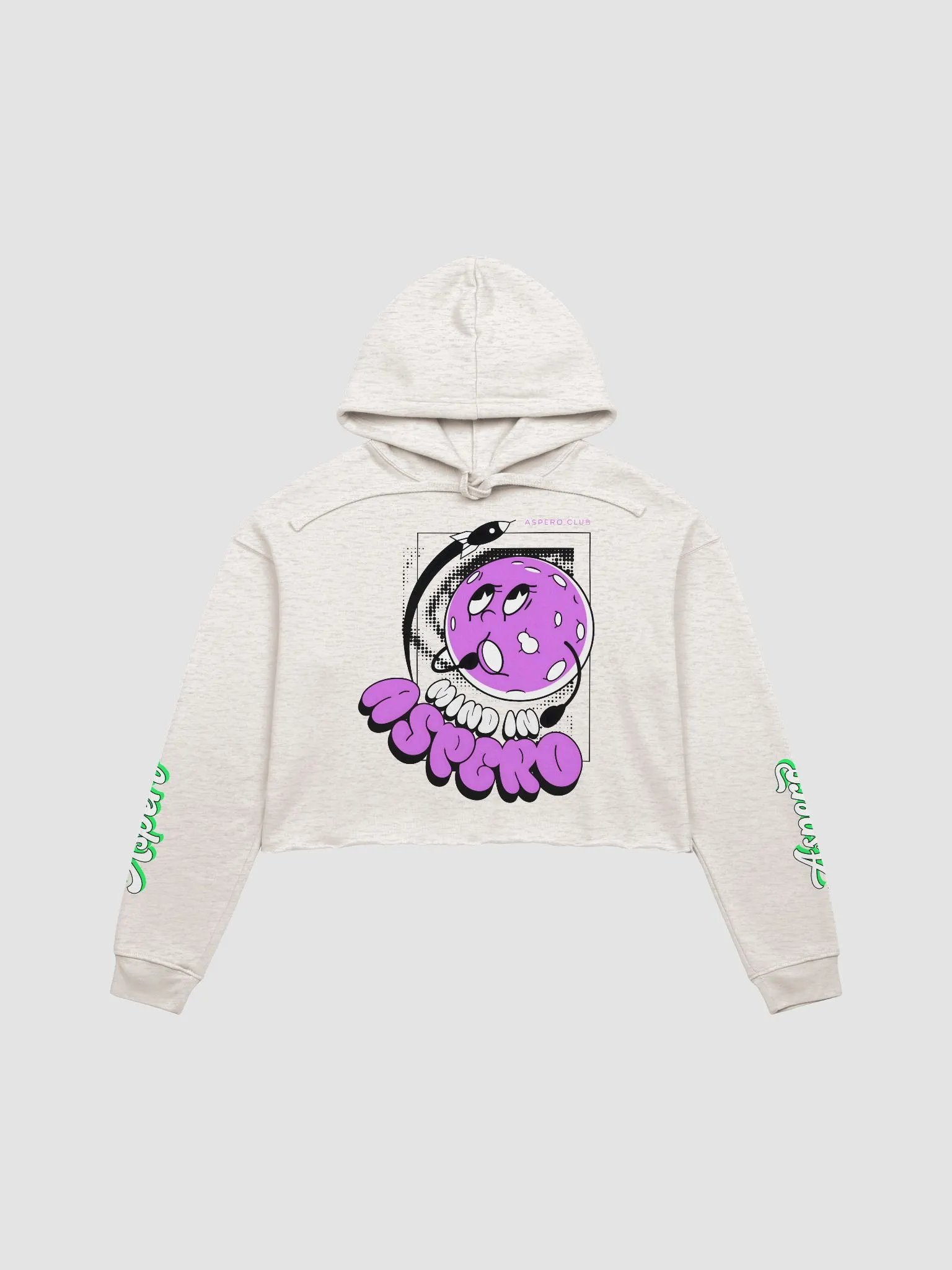 Moon Aspero Bella+Canvas Fleece Crop Hoodie product image (1)