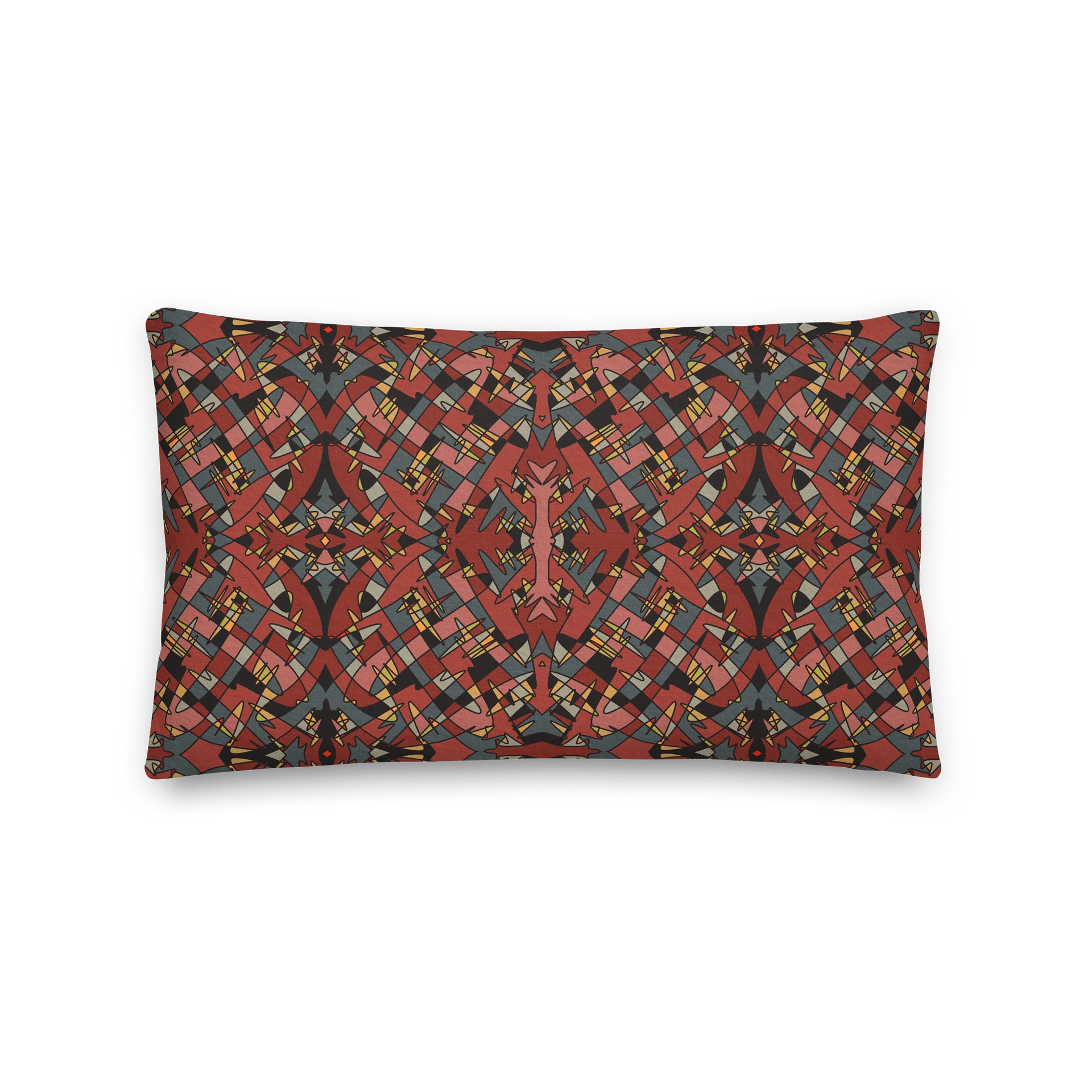 Festive Kaleidoscope Holiday Pattern – Premium Pillow product image (1)