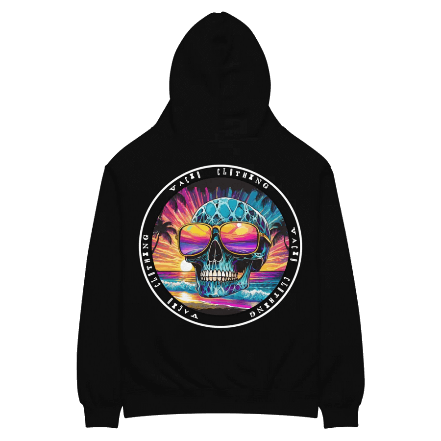 VACIO Sunset Skull Premium Relaxed Fit Hoodie product image (4)