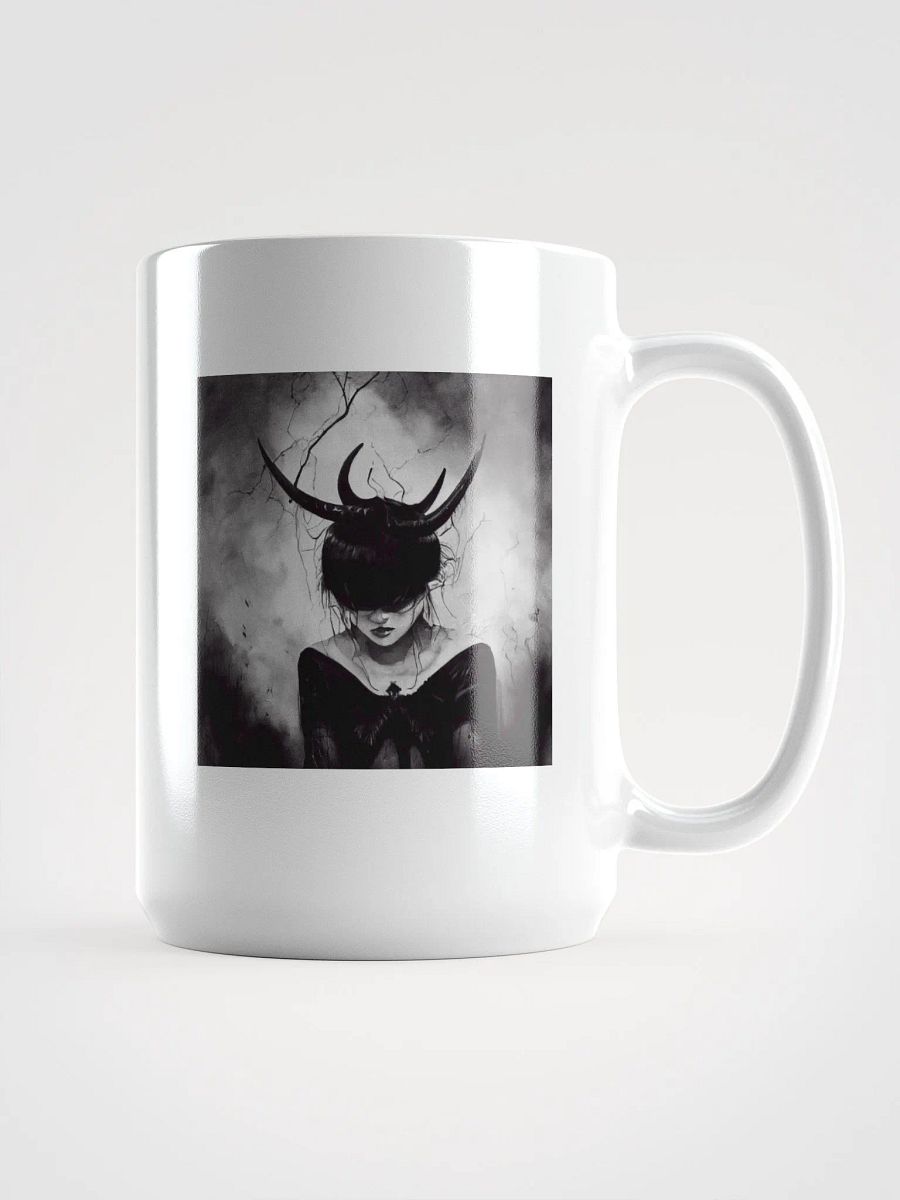 Shadowy Horns White Glossy Mug product image (1)