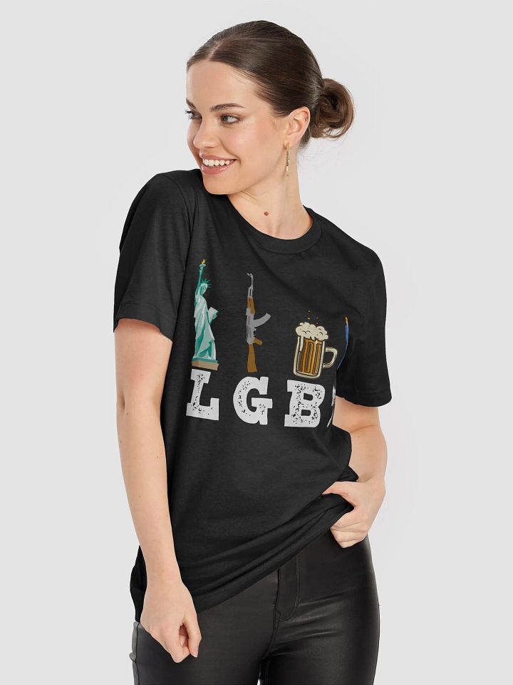 LGBT Liberty Guns Beer Trump Political Support Republican Men's T-Shirt product image (2)