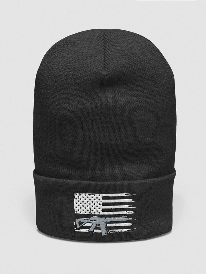 Silhouette Rifle Embroidered Beanie product image (1)
