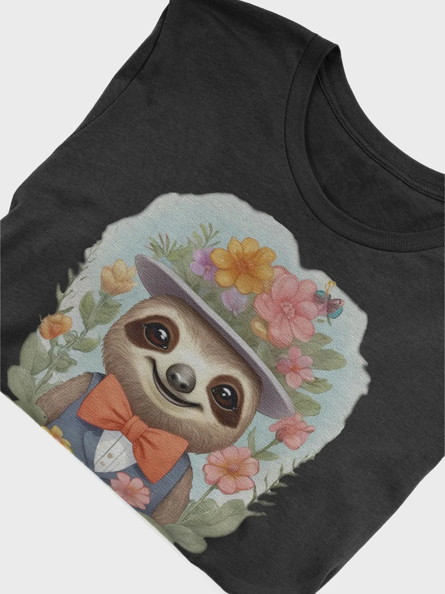 cute little sloth wearing a hat and a bow tie Supersoft T-Shirt product image (5)