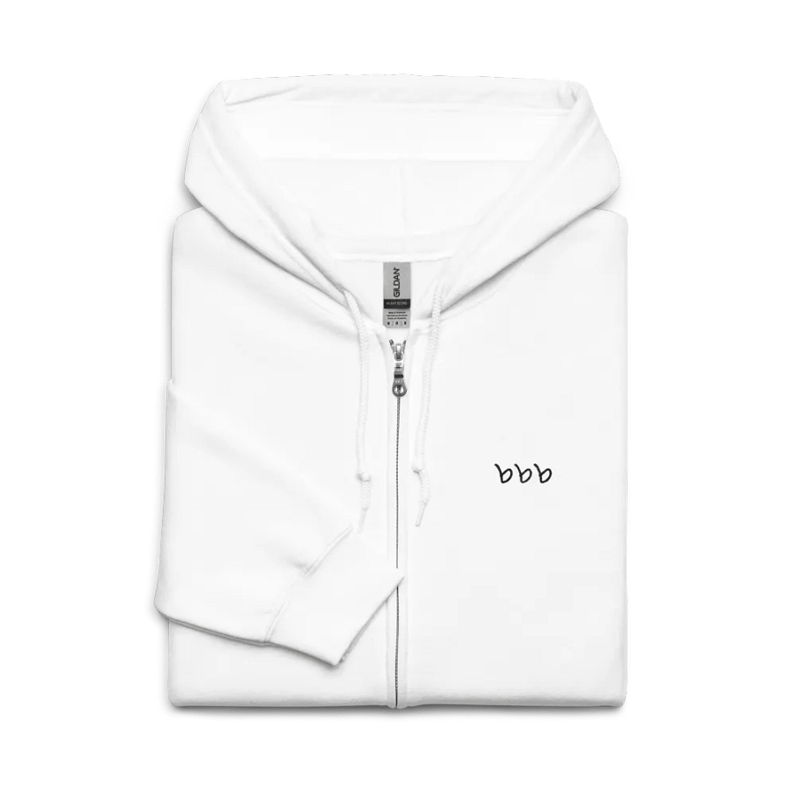 Big Brother Boy Embroidered Zip Gildan Hoodie (white) product image (3)