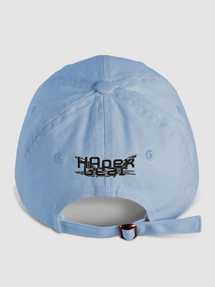 Youth Biowashed Dad Hat - Embroidered - Black HApex Gear White Logo product image (2)