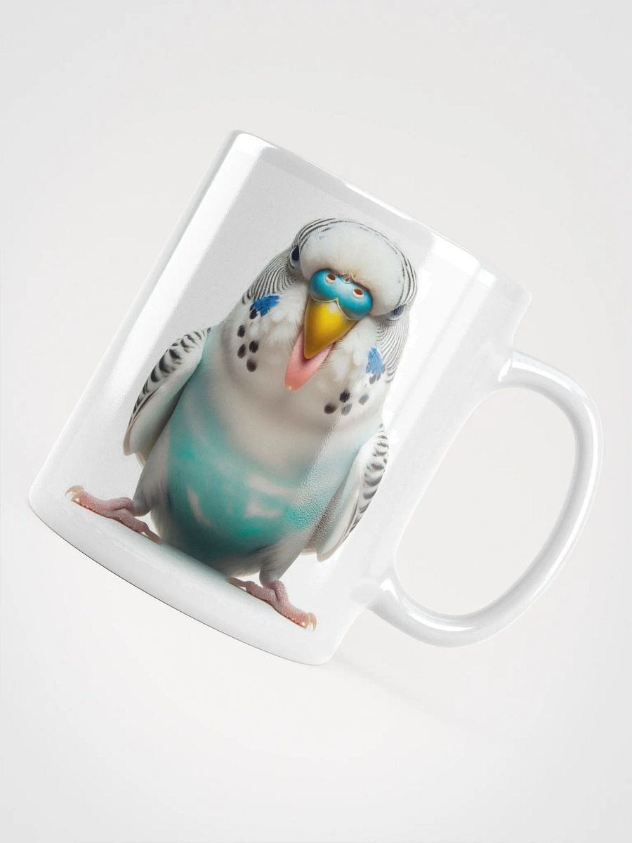 Rude Budgie #Humorous Glossy Mug - White product image (4)