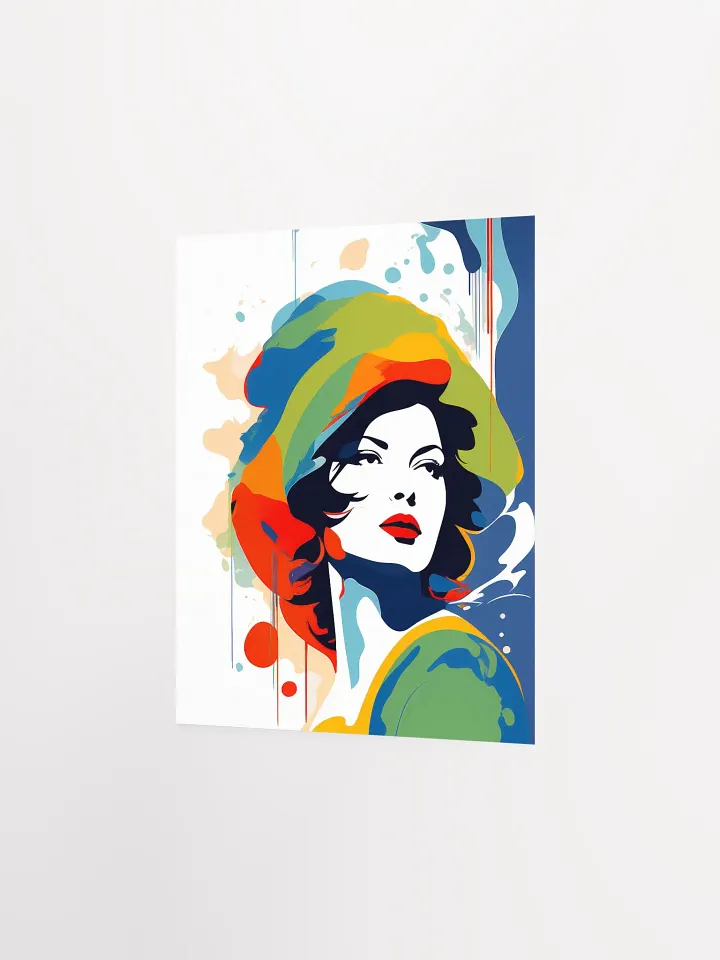 Abstract Woman v3 - Vintage Style Poster - Girly - Small and Standard Sizes - 8x10-11x14-12x16-16x20 Inches product image (2)