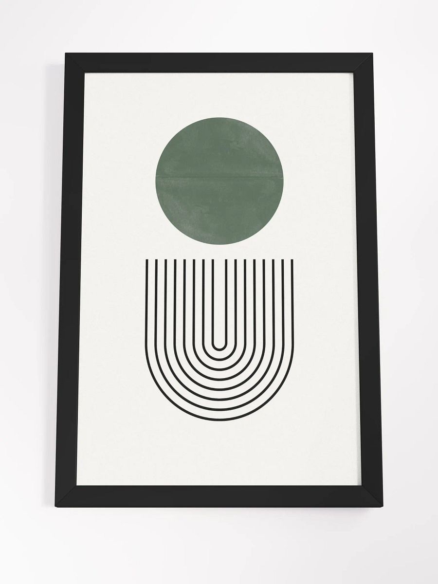 Symmetry in Green Framed Poster |Modern Art for a Fresh Perspective product image (4)