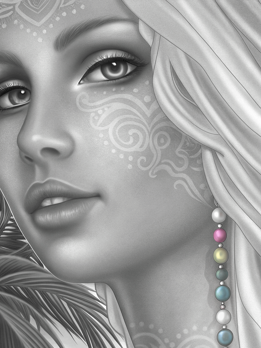 Grace and Strength The Beauty of African Women in Art -Tunisian Goddess ( Coloring E-book) product image (6)