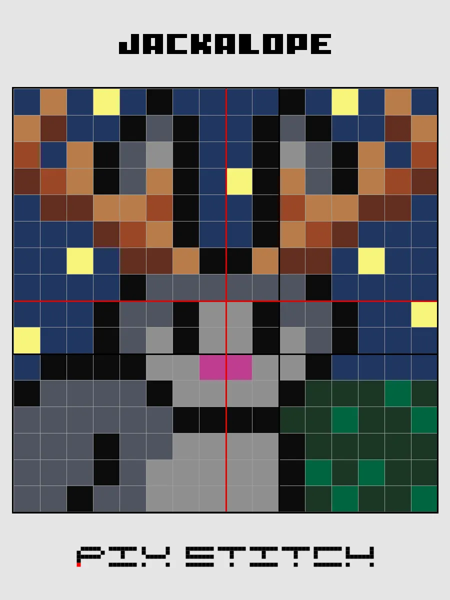 Jackalope Pixel Art product image (2)