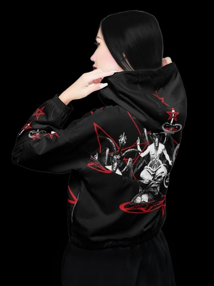 Baphomet Infernal Devotion Crop Wind Jacket product image (2)