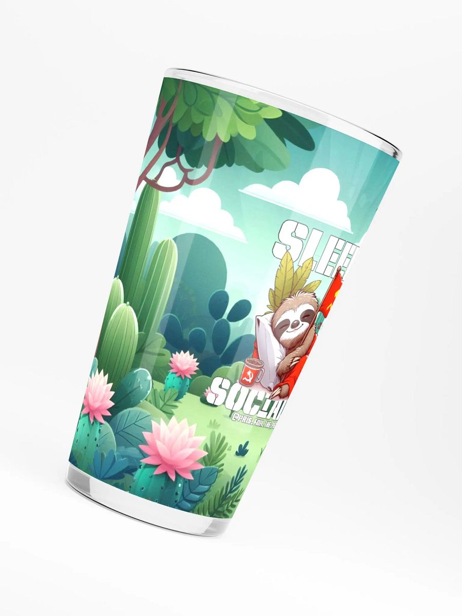 Sleepy Socialist Shaker Pint Glass product image (6)