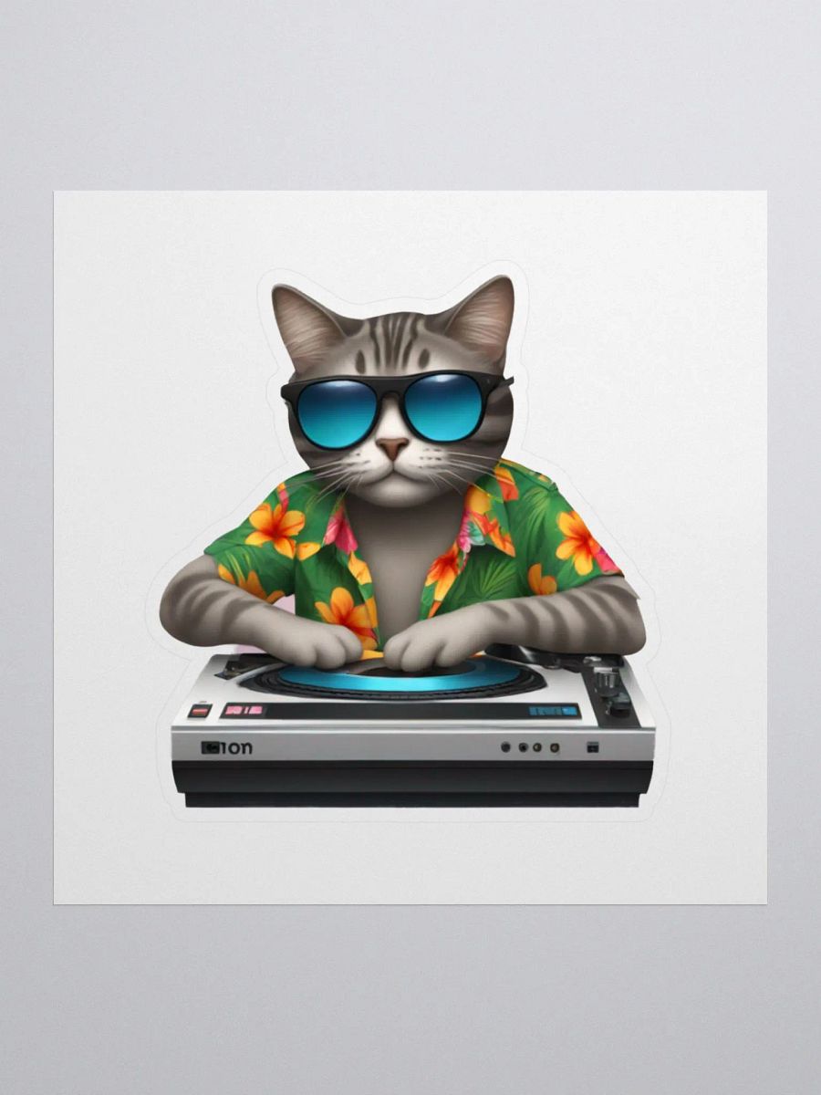 Cat DJ Sticker product image (1)