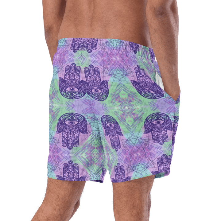 Mens Multicoloured Hamsa Hand Swim Shorts product image (2)