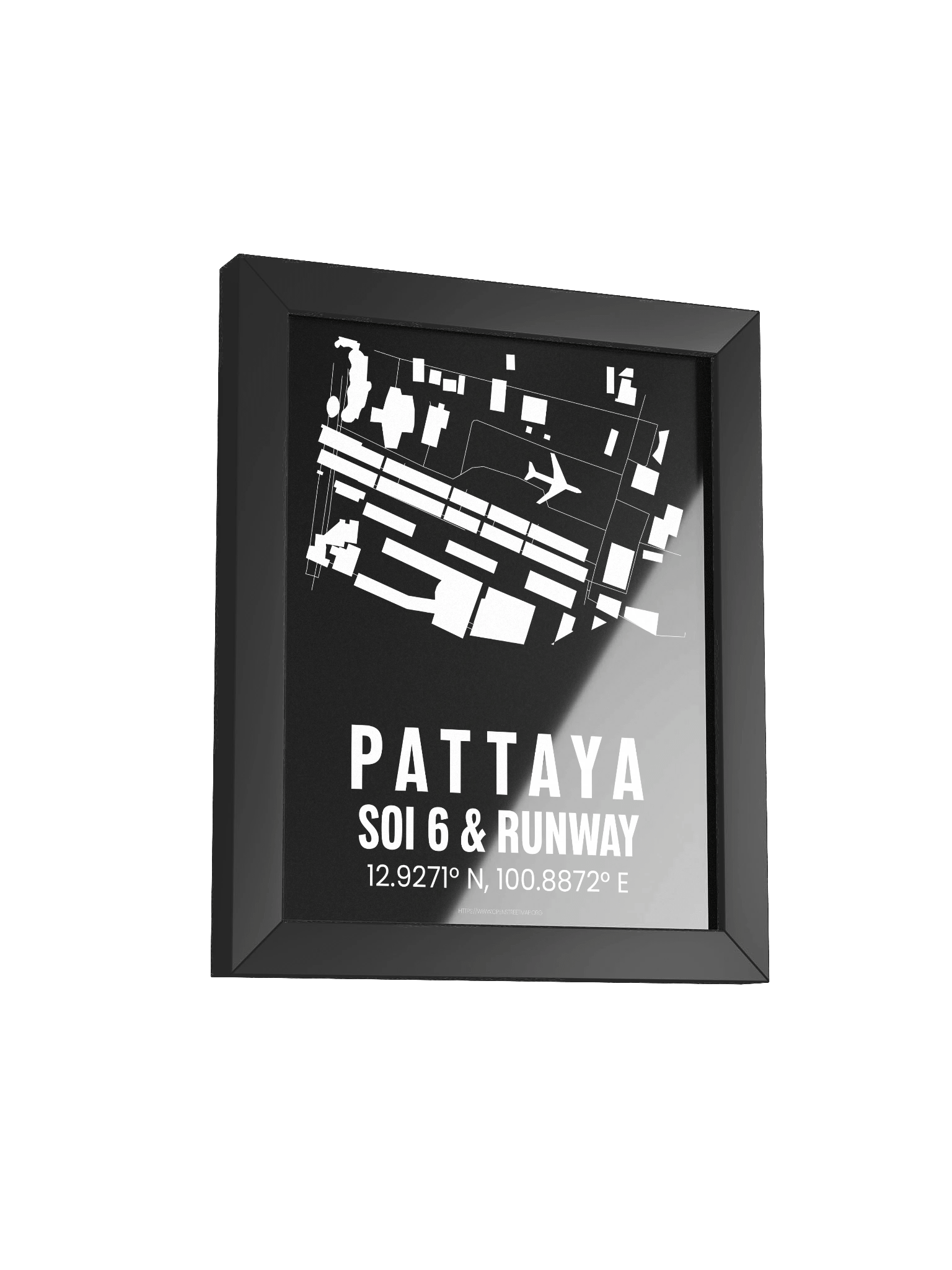 Pattaya Soi 6 & Runway Map Black product image (2)