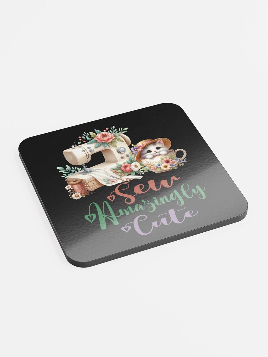Sew Amazingly Cute Kitty Cork Coaster product image (1)