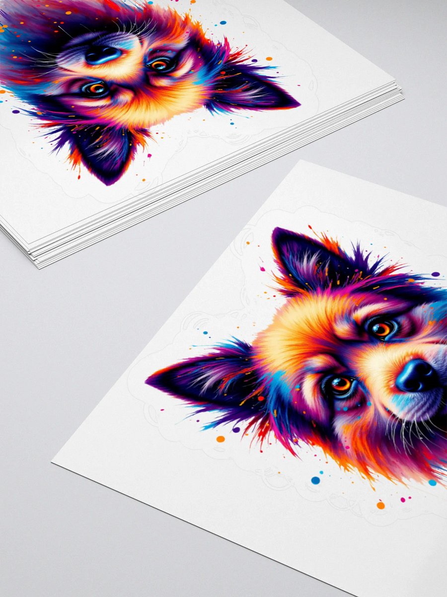 Vibrant Pup Portrait Stickers product image (10)