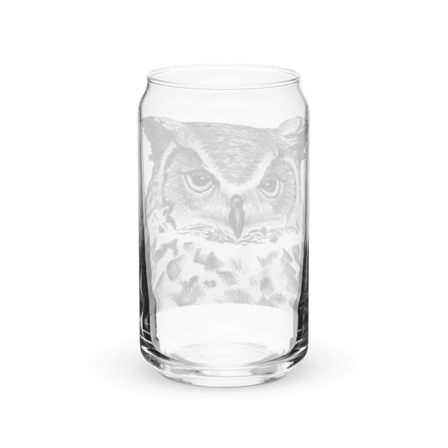Owl Drawing Glass Can Cup product image (38)