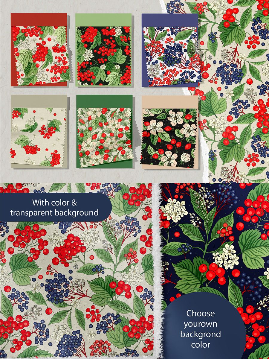 Wild Berries - Seamless Patterns product image (4)