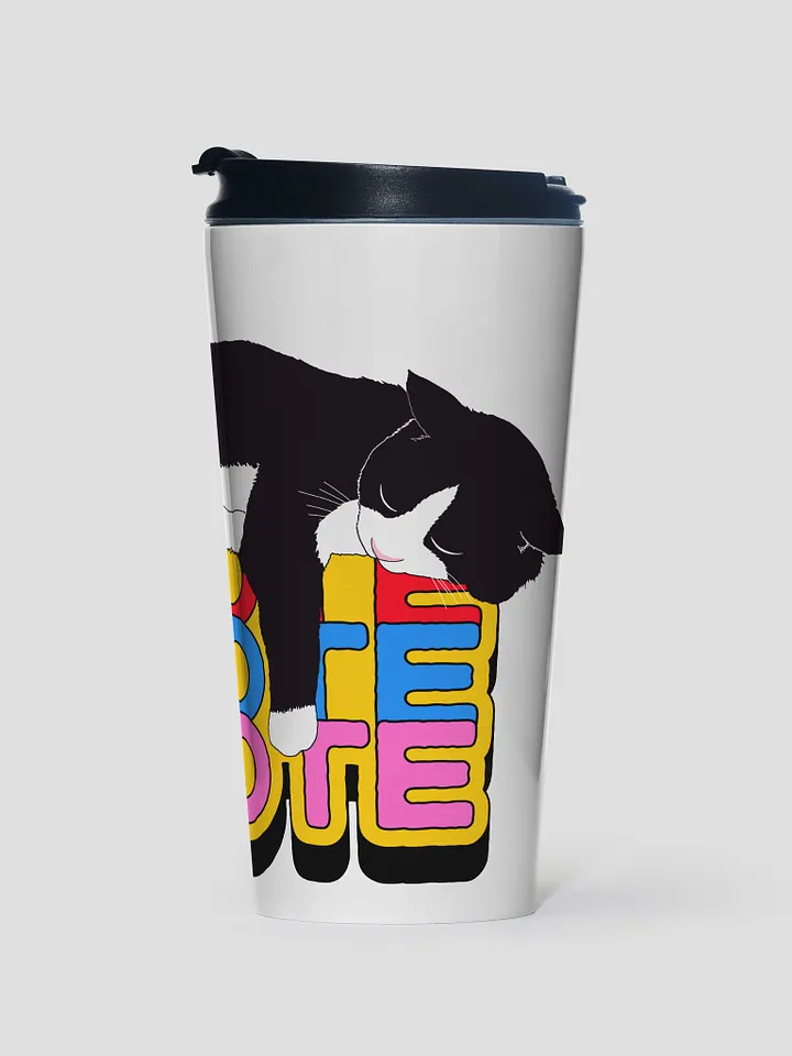 Slumbering Cat Vote Travel Mug product image (1)