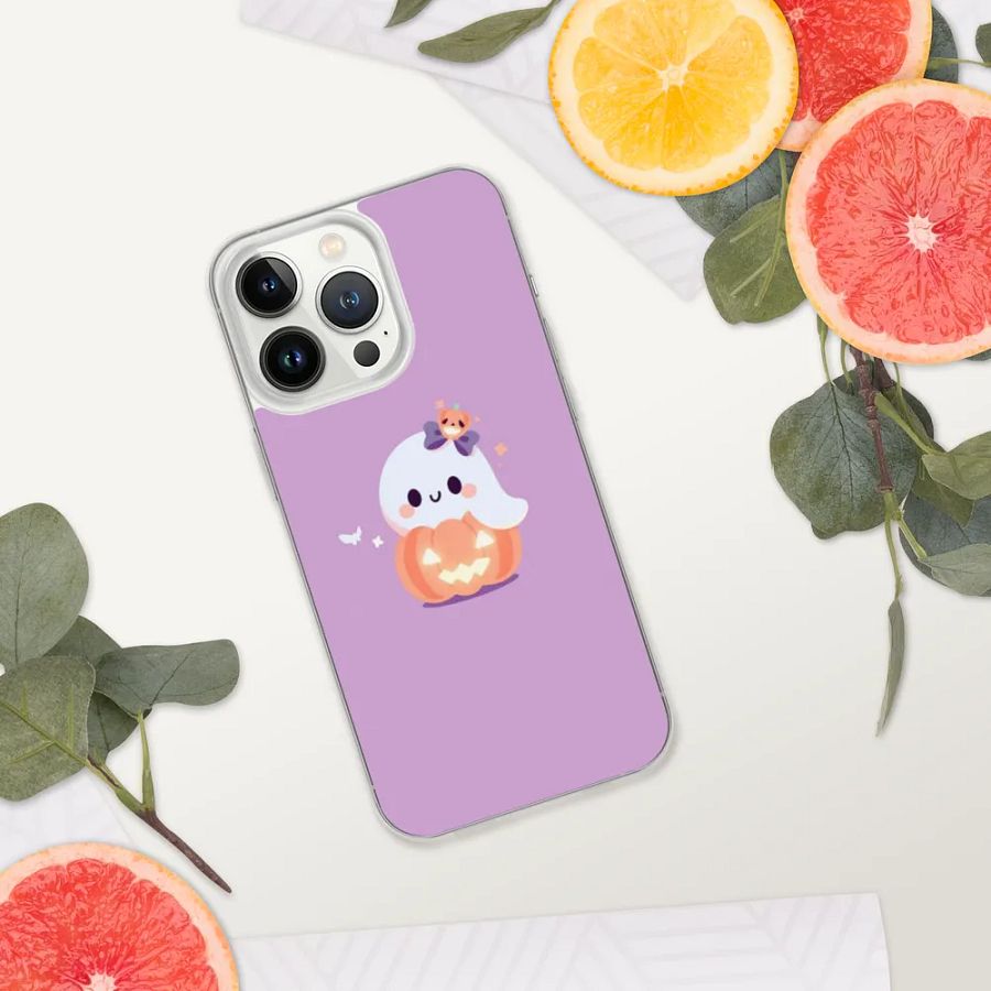 Spooky Pumpkin Ghost iPhone Case product image (38)