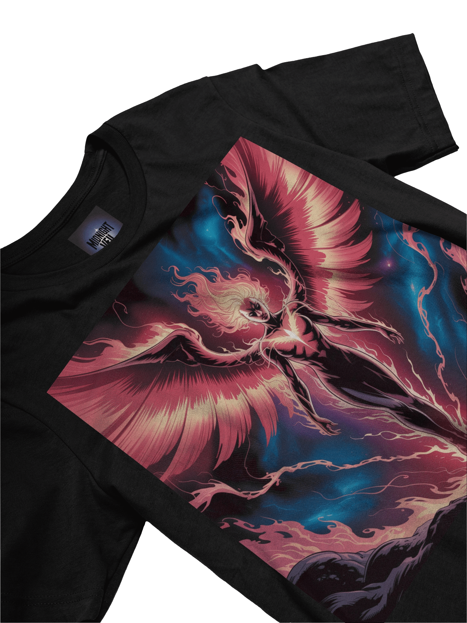 Dark Phoenix Flame Ascent Supersoft T-Shirt – Cosmic Inferno Veil product image (5)