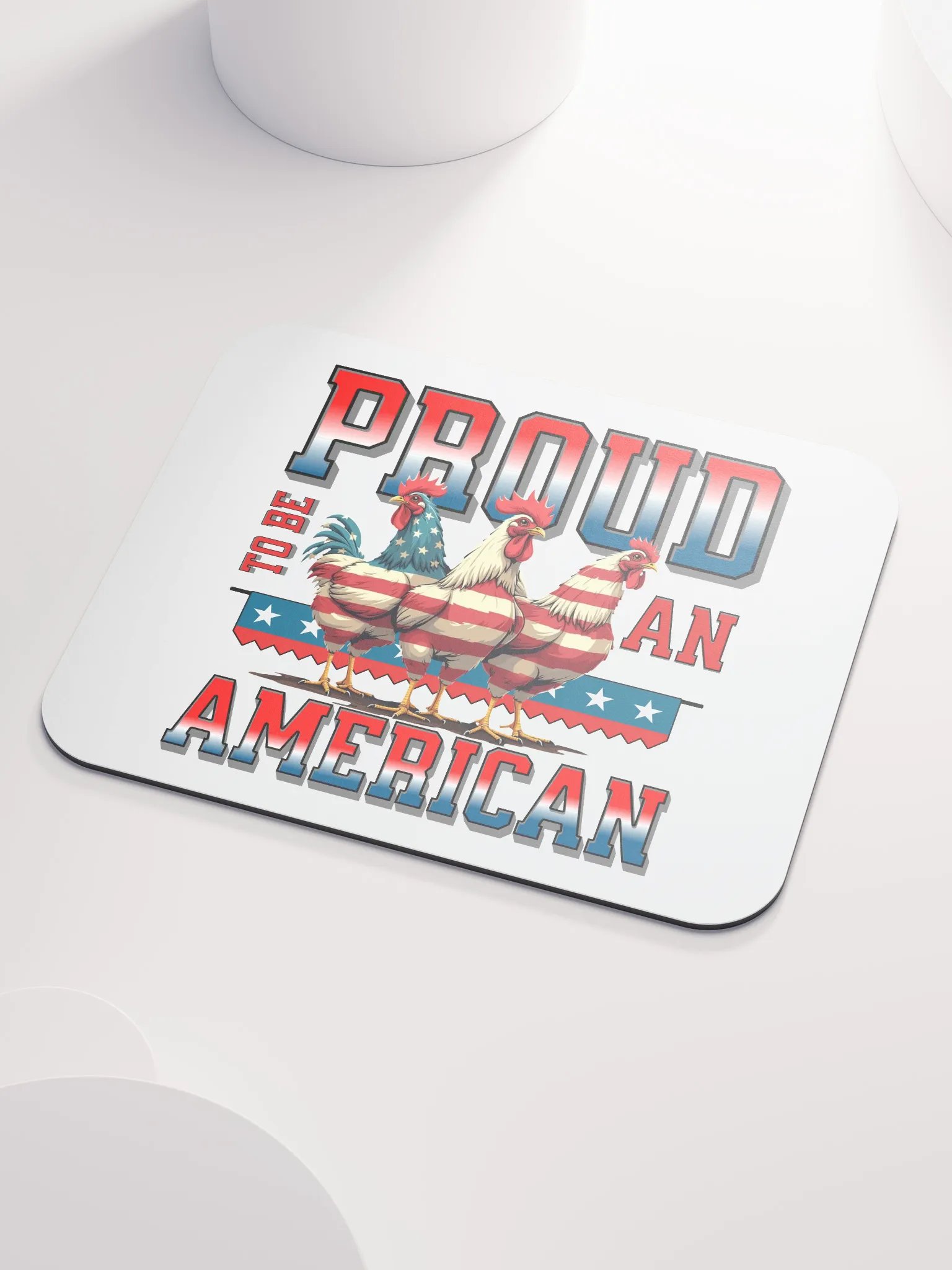 Proud To Be An American Rooster Patriotic Mouse Pad product image (3)