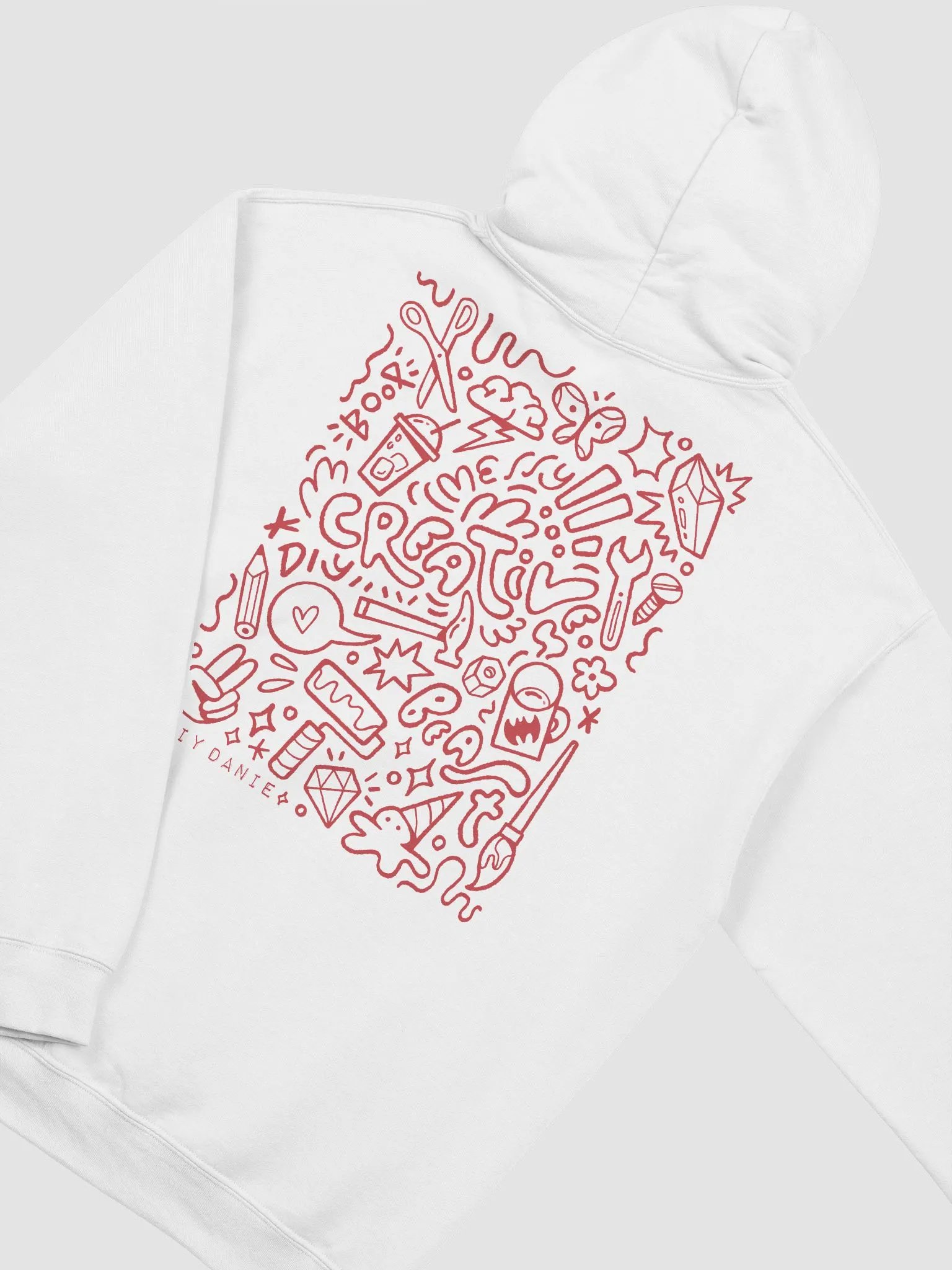 CREATIVE CHAOS HOODIE - Red txt product image (5)